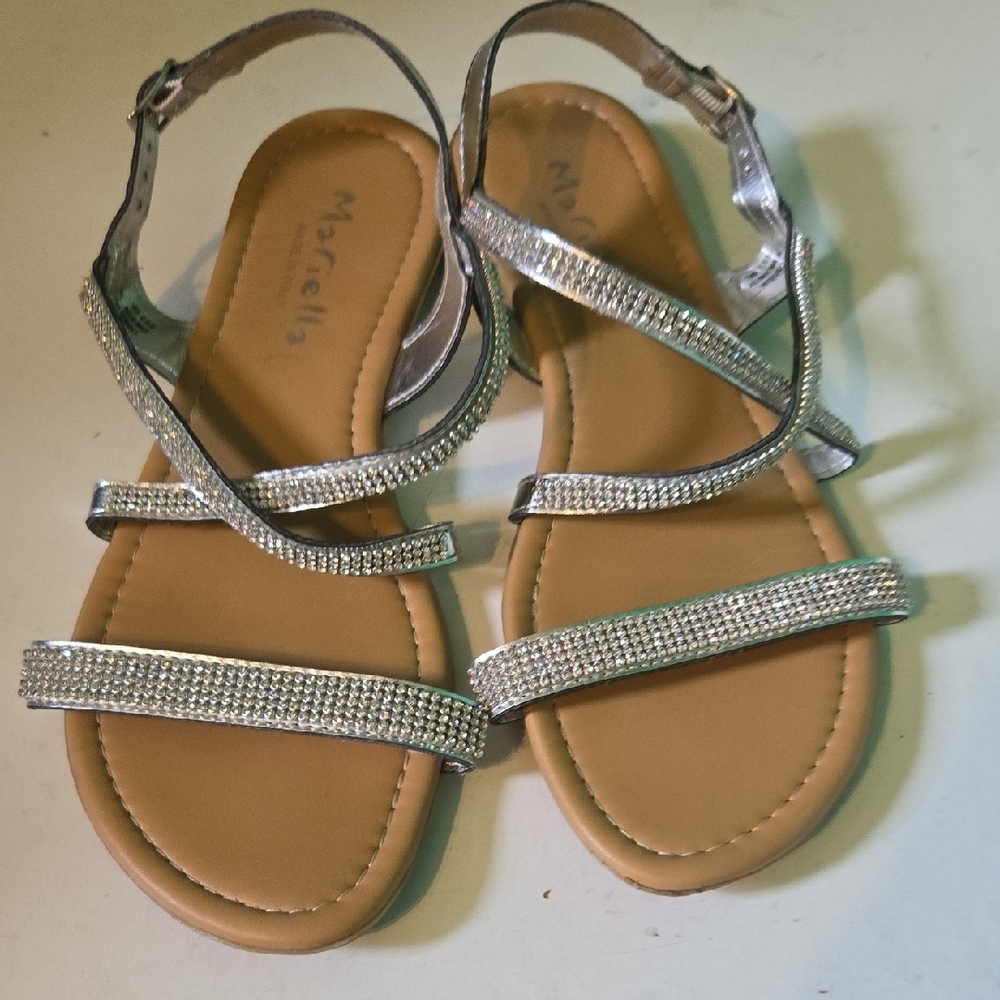 Silver Strappy Sandals